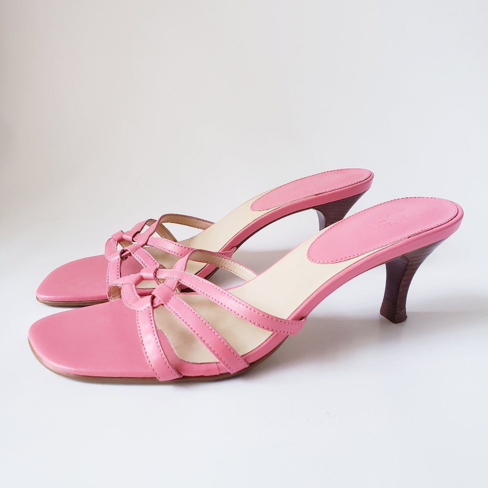 Vintage Ann Taylor Loft Pink Strappy Leather Heels
